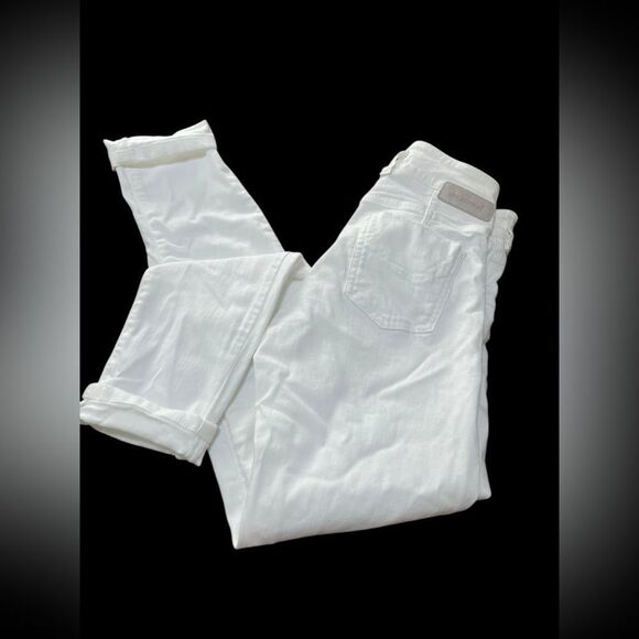 Jeckerson White Denim Jeans Sz. 24 Made in Italy Runs 26” - Picture 2 of 12